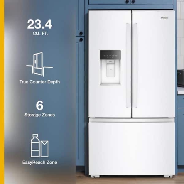 Whirlpool 36 in. 23 cu. ft. Counter Depth French Door Refrigerator