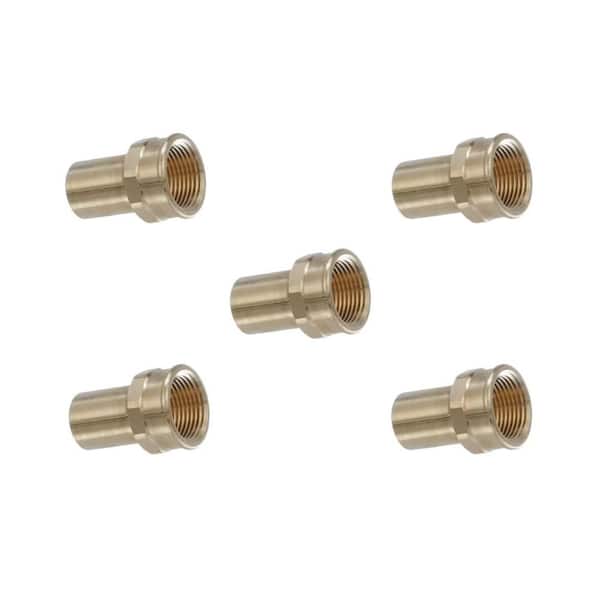 Viega ProPress 1/2 in. FTG x 1/2 in. FPT Zero-Lead Bronze Street Adapter (5-Pack)