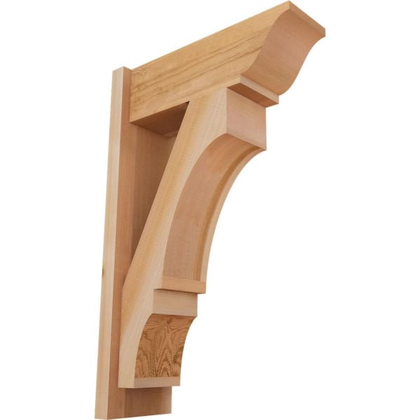 Ekena Millwork 8 in. x 32 in. x 20 in. Balboa Traditional Smooth Western Red Cedar Outlooker