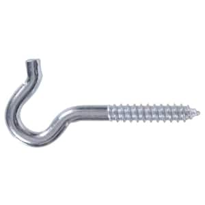 Hardware Essentials 3/8 x 10 in. Zinc-Plated Heavy Duty Screw Hook (5-Pack)  321254.0 - The Home Depot