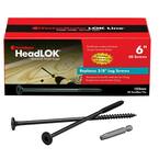 HeadLok 3/16 in. 6 in. Star Drive, Flat Head Heavy Duty Wood Deck Screw Fastener (50-Pack)