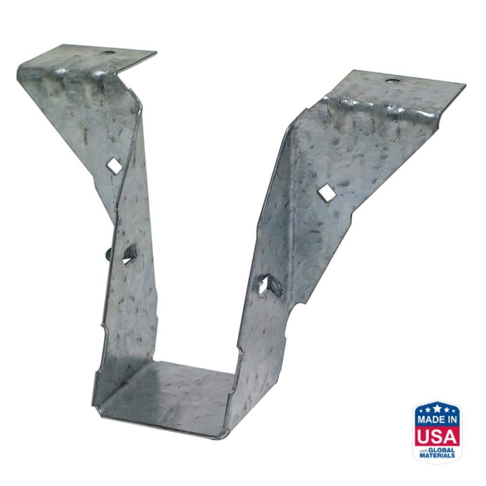 Simpson Strong-Tie PF 18-Gauge ZMAX Galvanized Post Frame Hanger for 2x4  Nominal Lumber PF24Z-R - The Home Depot