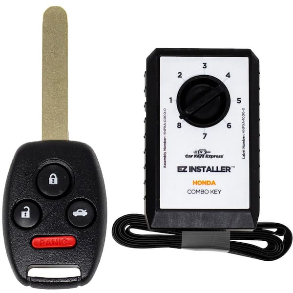 Car Keys Express - Honda Simple Key-4 Button Remote and Key Combo and Programmer with Lock, Unlock, Trunk, and Panic