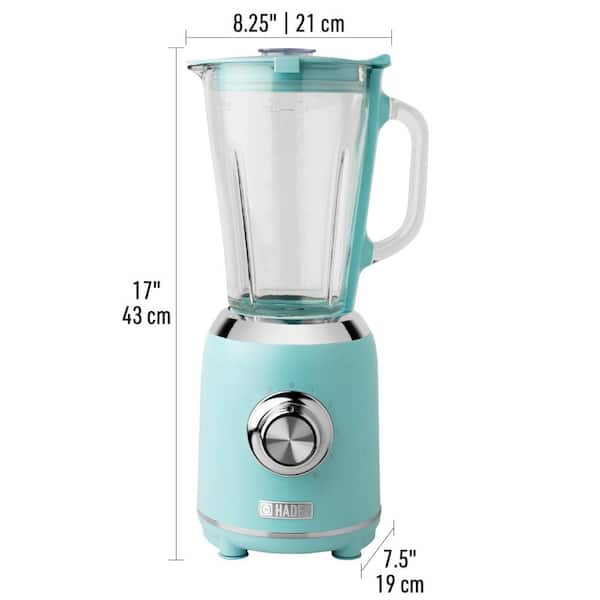 HADEN Heritage 56 oz. Turquoise Blender with Dual Safety Lock Jug 75029 - The Home Depot