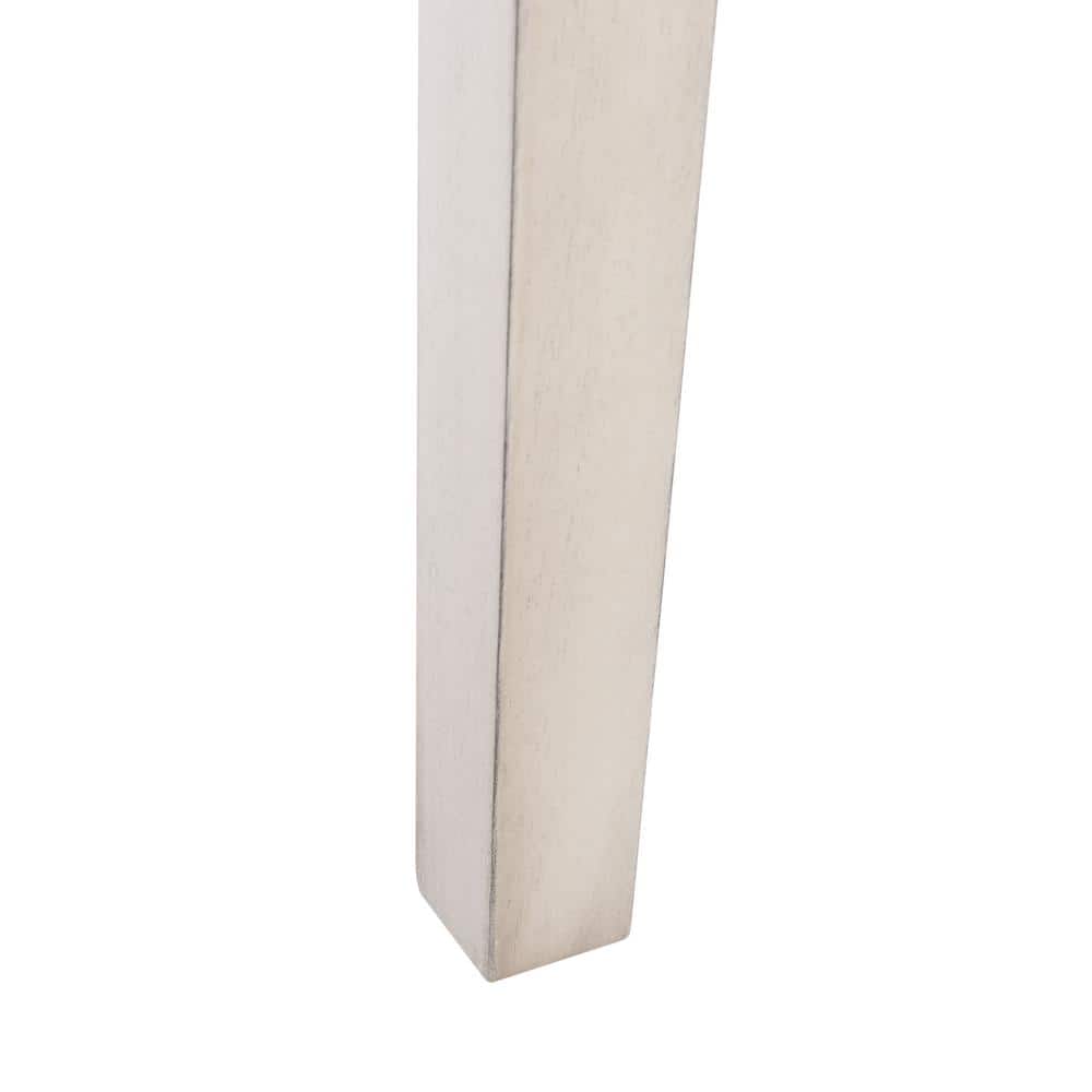 White Lacquered Ash and Elm 2-Drawer Accent Table
