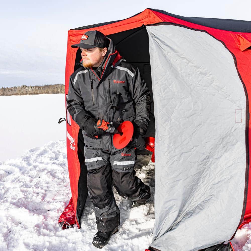 Eskimo QuickFish 3-Person Red Insulated Pop-Up Ice Fishing Shelter