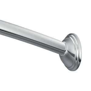 60 in. Decorative Curved Shower Rod in Chrome