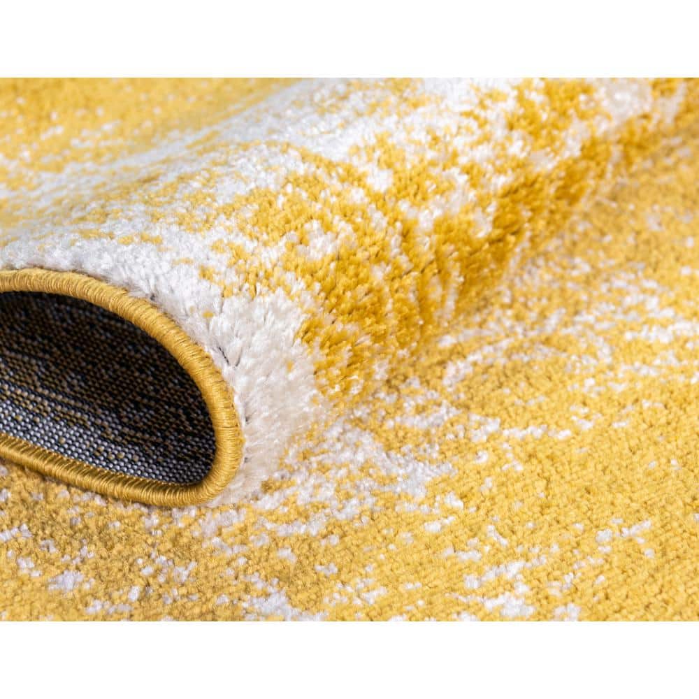 Bromley Vintage Yellow 9' x 12' Distressed Area Rug