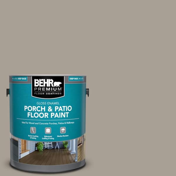 BEHR PREMIUM 1 gal. #PPU24-09 True Taupewood Gloss Enamel Interior/Exterior Porch and Patio Floor Paint