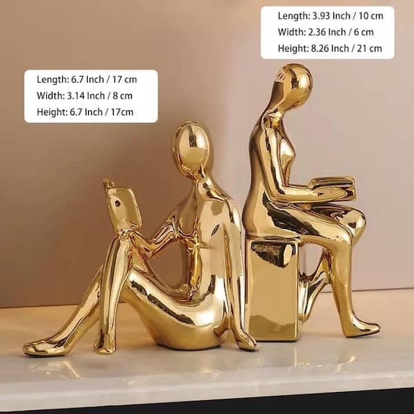 Decorative Metal Hands Book Ends For Home Decor - Modern Bookends For Office Spaces, Desk Decor, Or Home Library - Set Of 2, 7", Gold