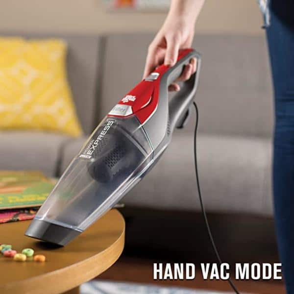 Red Lightweight Bagless Stick Vacuum Cleaner with Washable Filter