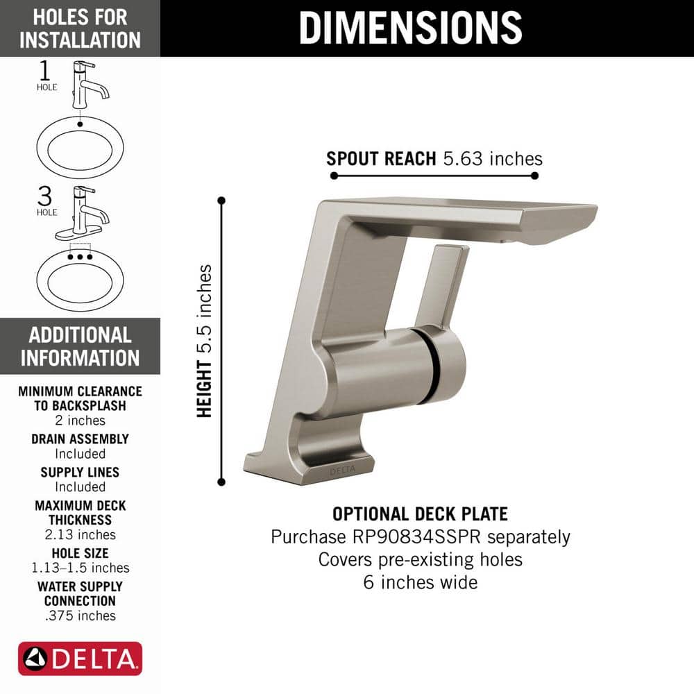 Sleek Pivotal 5.5" Stainless Steel Single Hole Faucet with ADA Compliance