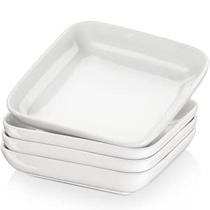 IVY 4-Piece 32 fl. oz. White Porcelain Square Soup Bowl (Set of 4)