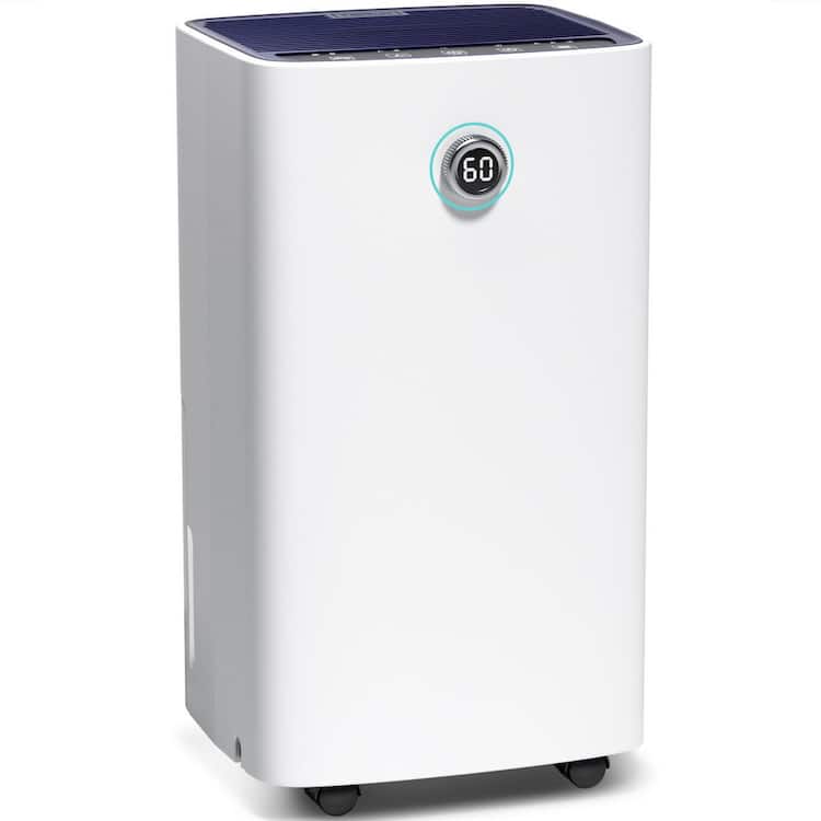 Edendirect 30 pt. 2,500 sq.ft. Dehumidifier for Home in. White, with Bucket, 36 dB Sleep Mode, Quick Cloth Drying, Anion-Air Purify