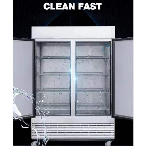 54 in. W 49 cu. ft. NSF Commercial 2-Door Reach in Upright Refrigerator in Stainless Steel