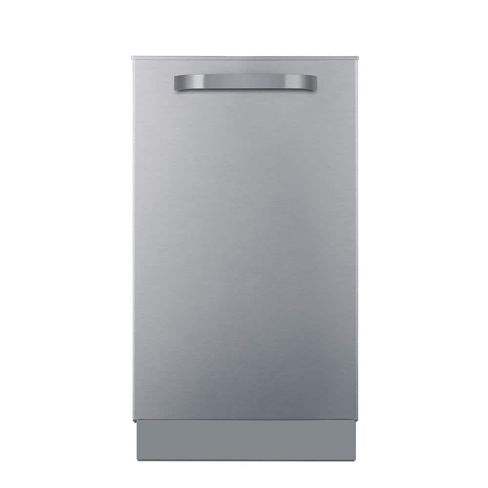 Summit Appliance 18 in. Stainless Steel Top Control Built-in. Dishwasher with 47dBA ENERGY STAR, Silver
