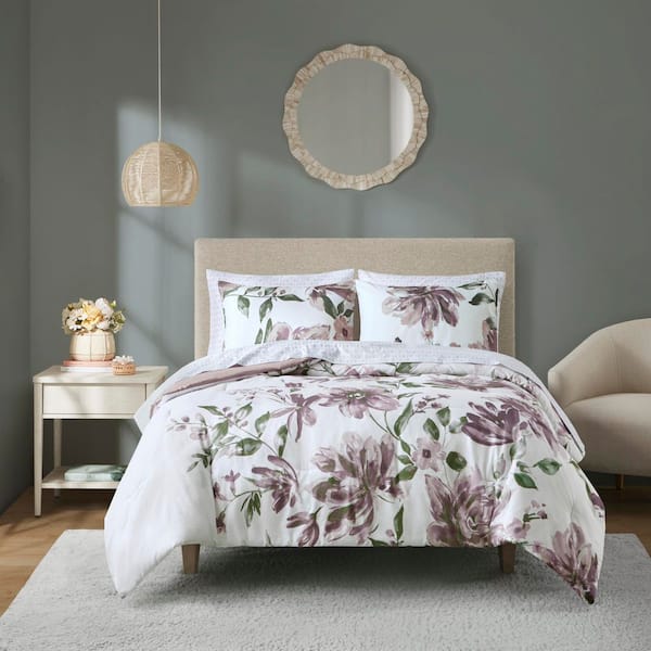 MADISON PARK ESSENTIALS Leena 5-Piece Mauve Polyester Twin Comforter Set