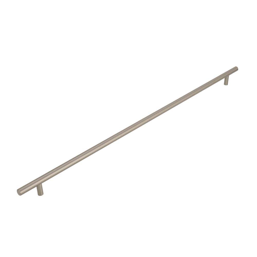 Bar Pulls 21-7/16 in. (544mm) Modern Sterling Nickel Bar Cabinet Pull