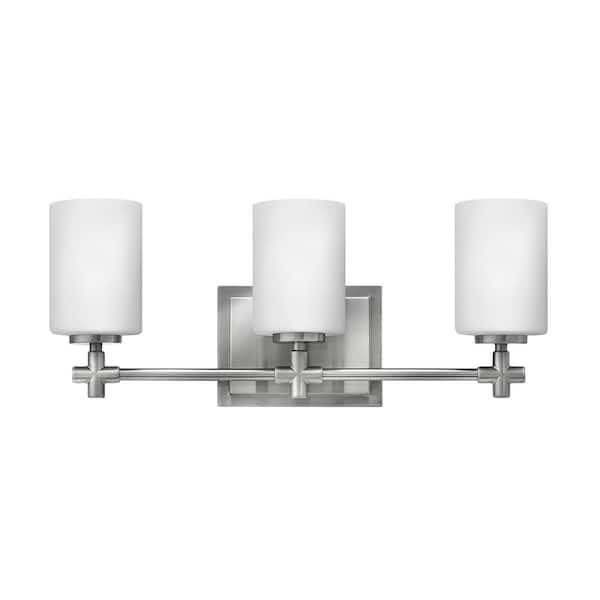 HINKLEY Laurel 19.5 in. 3 Light Brushed Nickel Vanity Light