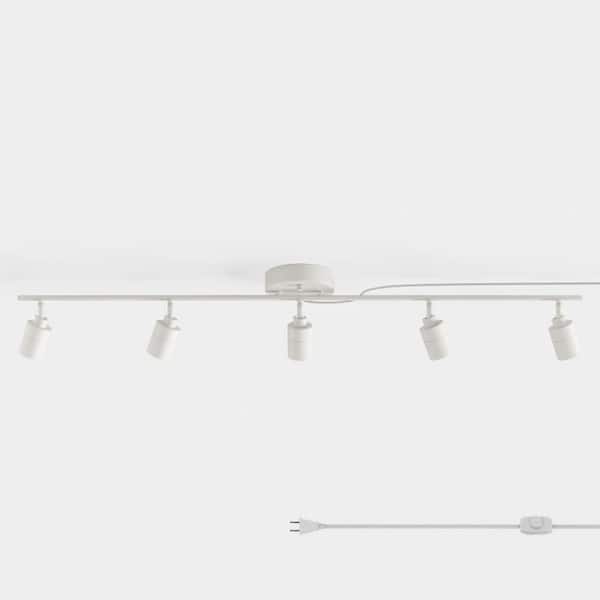 Vidalite Shura White 5-Light Plug-In Track Light with Dimmer
