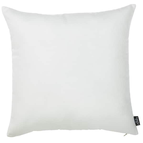 HomeRoots Josephine White Solid Color 18 in. x 18 in. Throw Pillow 