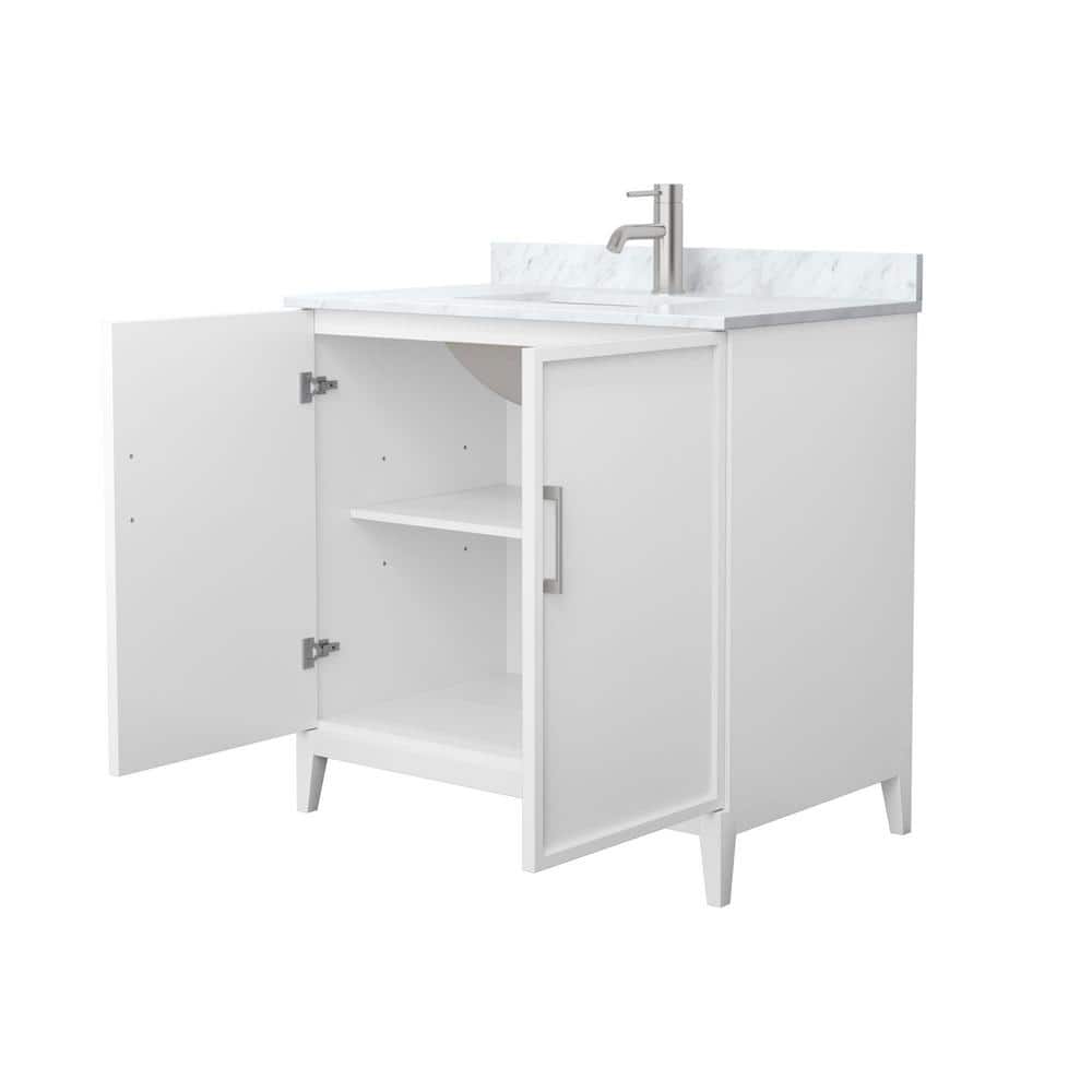 Elan 36'' White Oak Freestanding Vanity with Marble Top