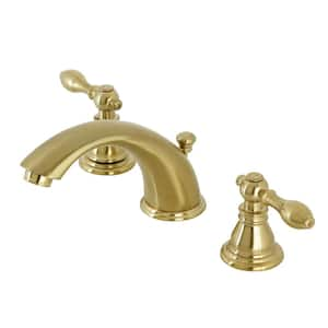 American Classic 8 in. Widespread 2-Handle Bathroom Faucet in Brushed Brass