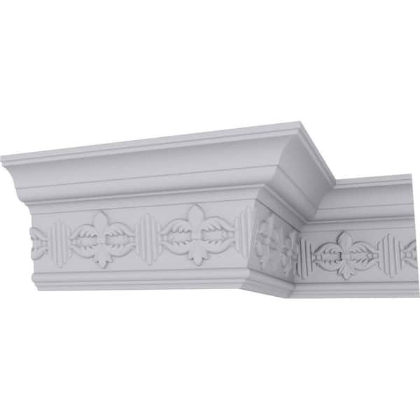 Ekena Millwork SAMPLE - 3-1/8 in. x 12 in. x 5-1/8 in. Polyurethane Victorian Crown Moulding