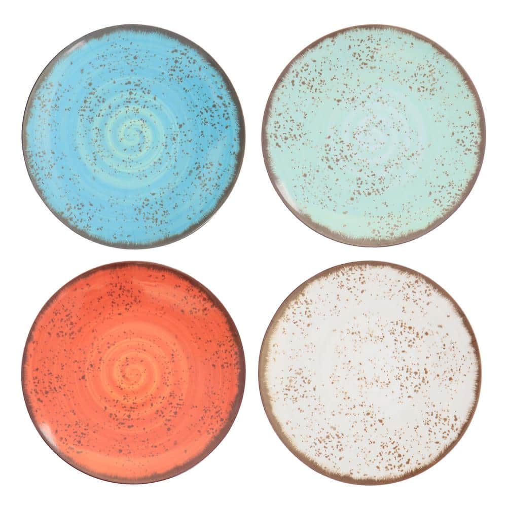 Pryce Assorted Color Melamine 12-Piece Outdoor Dinnerware Set