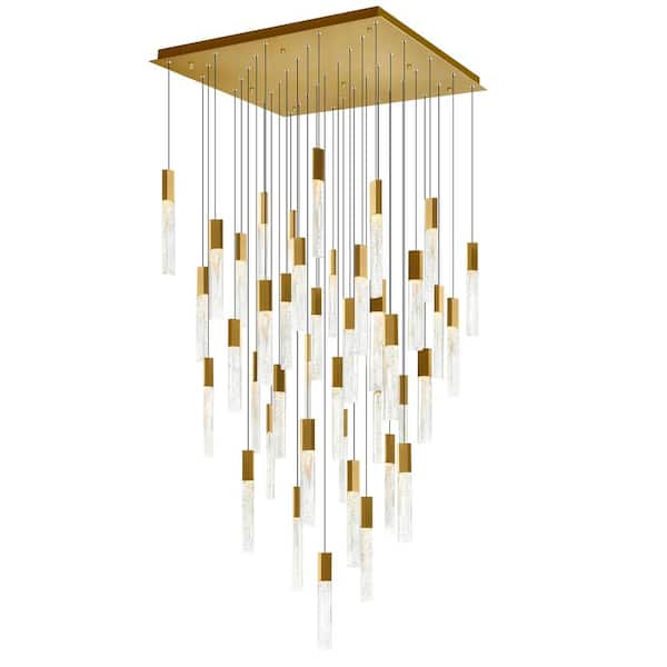 Greta 41-Light Integrated LED Brass Chandelier