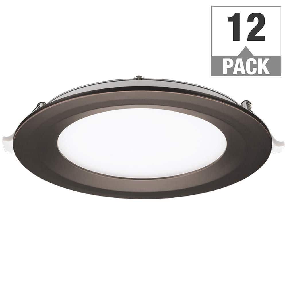 6 in. Canless Integrated LED Recessed Light Oil Rubbed Bronze Trim Kit 900l