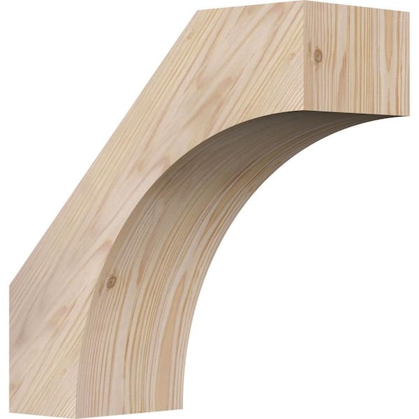 Ekena Millwork 5 1/2"W x 14"D x 14"H Westlake Smooth Knee Brace, Douglas Fir