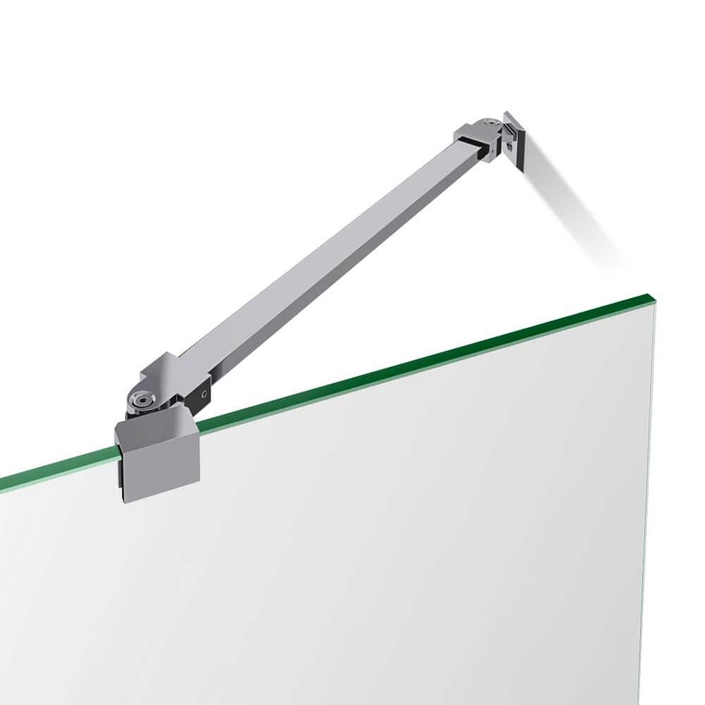 Prism Lux 40" Frameless Neo-Angle Hinged Shower Enclosure