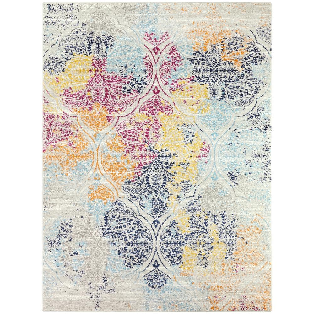 BALTA Varenne Multicolor 8 ft. x 10 ft. Contemporary Trellis Area Rug