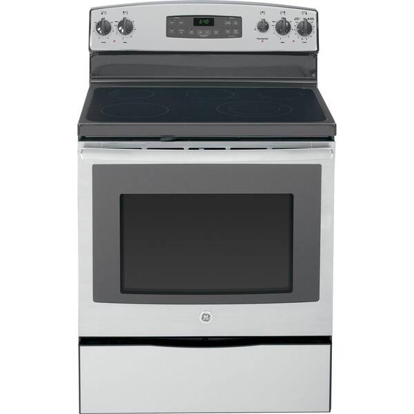 GE 5.3 cu. ft. Electric Range with Self-Cleaning Oven in Stainless Steel