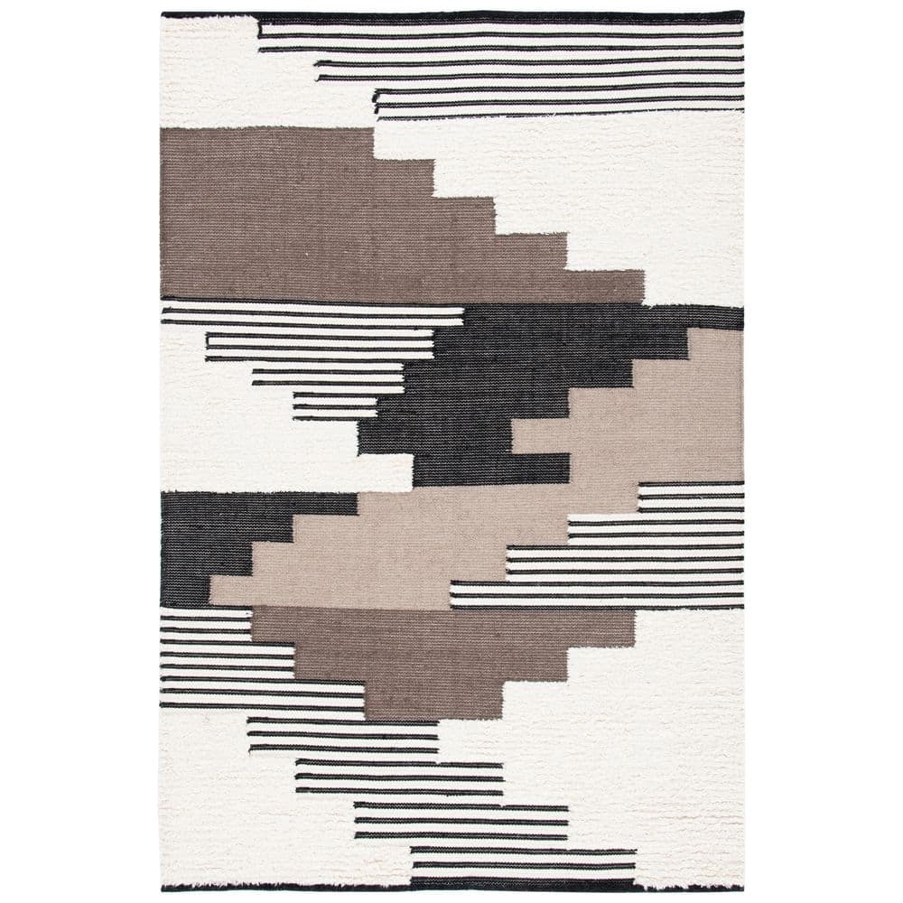 Kenya 2 ft. x 4 ft. Black/Ivory Abstract Geometric Area Rug price history on PriceWatchPro