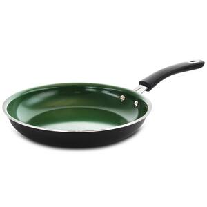 Hummington 10 in. Aluminum Ceramic Nonstick Frying Pan in Green