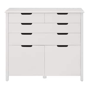 Craft White Storage Console Table with 2 File Drawers