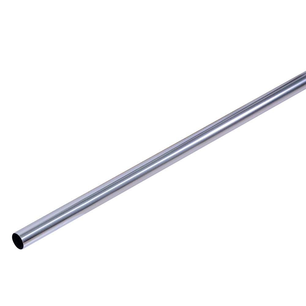 Polished Chrome 60-Inch Stainless Steel Shower Rod 5-Pack