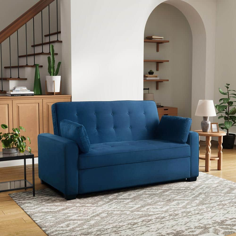 Serta Augustus 72.6 in. Light Grey Polyester Queen Size Sofa Bed  SAAGSQS3BU3143 - The Home Depot