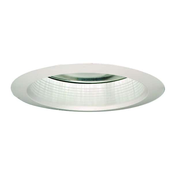 HALO 30 Series 6 in. White Recessed Ceiling Light Fixture trim with Air-Tite Baffle and Clear Reflector