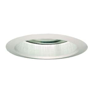 30 Series 6 in. White Recessed Ceiling Light Fixture trim with Air-Tite Baffle and Clear Reflector