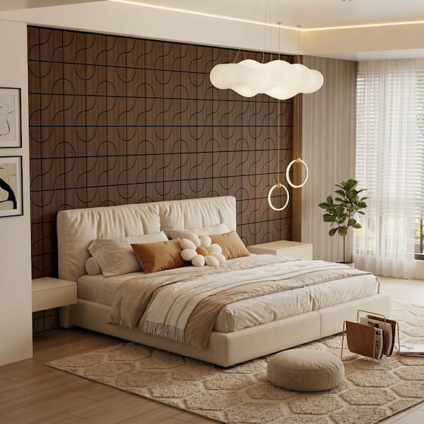 Mlfortlife Walnut 0.7 in. x 1.97 ft. x 1.97 ft. Geometric Acoustic
