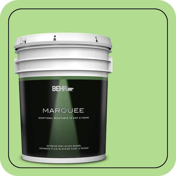 BEHR MARQUEE 5 gal. #MQ4-46 Early Spring Semi-Gloss Enamel Exterior Paint & Primer