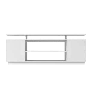 White TV Stand Fits TVs up to 70 to 80 in.