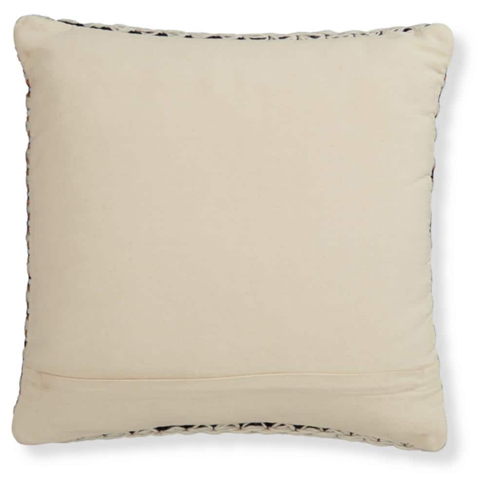 Nealington 20" Square Wool and Jute Striped Pillow