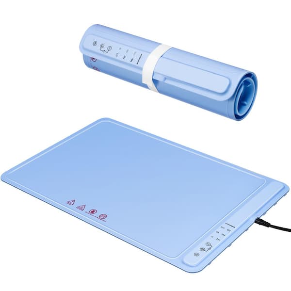 Full Surface Heating Blue Buffet Server Food Warming Mats with 3-Level Temperature and Timer Settings