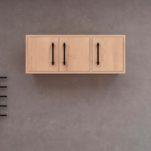 BV Better Vanity Victoria 35.6 in. W x 11.8 in. D x 13.78 in. H Brown Plywood Wall Overhead Floating Linen Cabinet in Red Oak