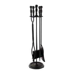 30 in. Tall 5-Piece Black Acton Fireplace Tool Set