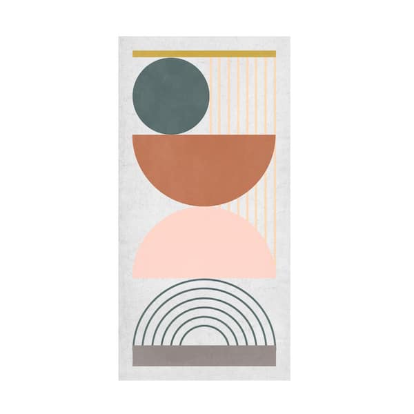 "Geometric Daylight II" by Melissa Wang Hidden Floater Frame Abstract Art Print 32 in. x 16 in.